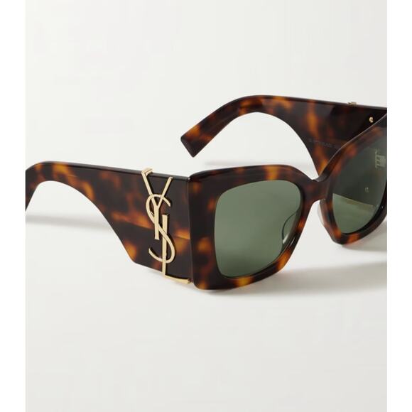 Saint Laurent YSL Blaze M119 Oversized Tortoise Cat Eye Sunglasses - Picture 1 of 9